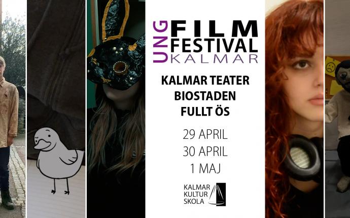 Stillbilder från filmer och text Ung Filmfestival Kalmar